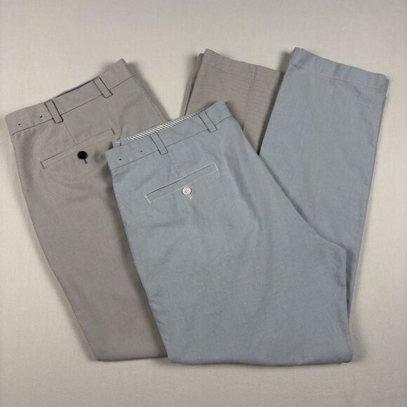 Brooks Brothers Other - Brooks Brothers Chino Clark Pants W40 L32 100% Cotton Light Blue And Gray Lot 2